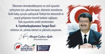 Başkan Aydın, Turgut Özal’ı andı!