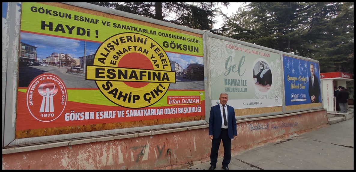 Göksun’da Esnafa Destek Kampanyası Bilboardlara yansıdı!