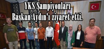 YKS Şampiyonları Başkan Aydın’ı ziyaret etti.