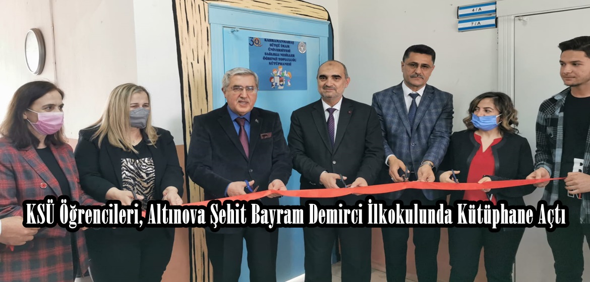 KSÜ Öğrencileri, Altınova Şehit Bayram Demirci İlkokulunda Kütüphane Açtı.