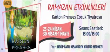 ‘Karton Prenses’ Minik Tiyatroseverlerle Buluşacak.