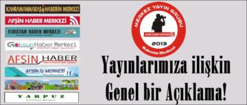 YAYINLARIMIZA İLİŞKİN GENEL BİR AÇIKLAMA!