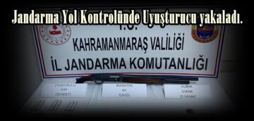 Jandarma Yol Kontrolünde Uyuşturucu yakaladı.