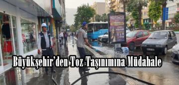 Büyükşehir’den Toz Taşınımına Müdahale.