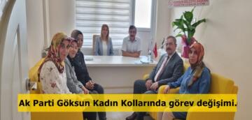 Ak Parti Göksun Kadın Kollarında görev değişimi.