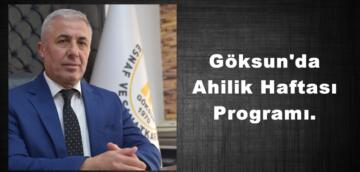 Göksun’da Ahilik Haftası Programı.