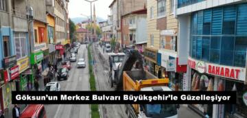 Göksun’un Merkez Bulvarı Büyükşehir’le Güzelleşiyor.