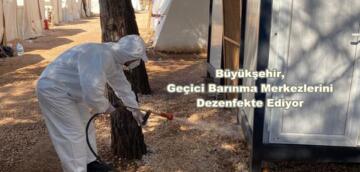 Büyükşehir, Geçici Barınma Merkezlerini Dezenfekte Ediyor.
