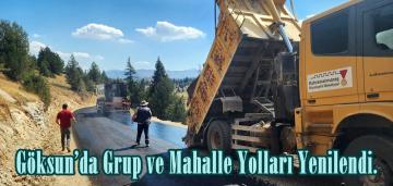 Göksun’da Grup ve Mahalle Yolları Yenilendi.