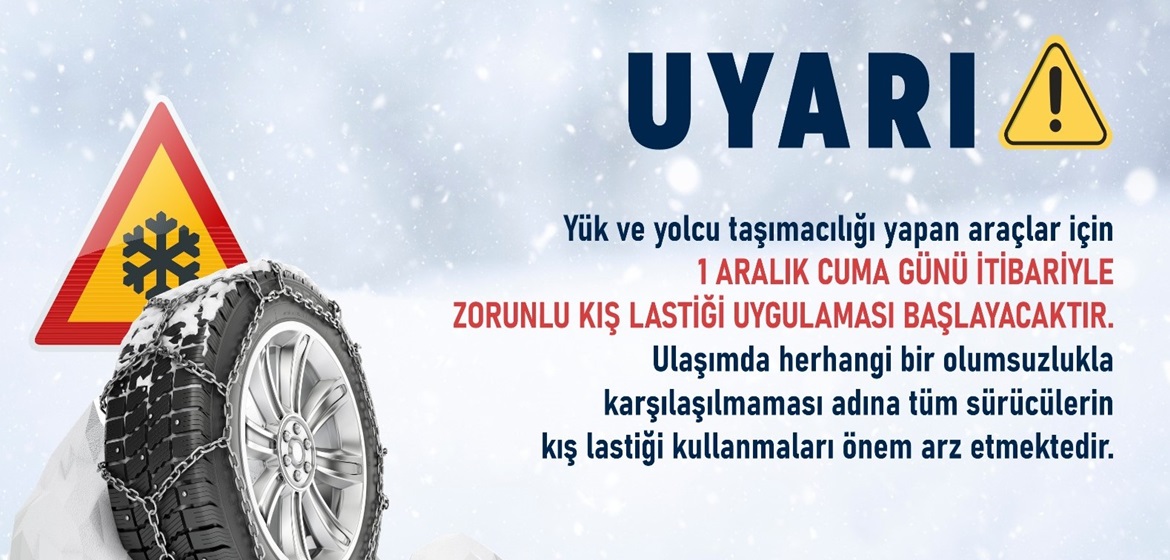 Büyükşehir’den Sürücülere Kış Lastiği Uyarısı!