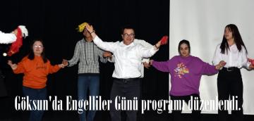 Göksun’da Engelliler Günü programı düzenlendi.