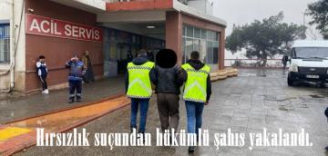 Hırsızlık suçundan hükümlü şahıs yakalandı.