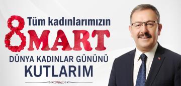 Başkan Aydın’dan 8 Mart Dünya Kadınlar Günü mesajı.