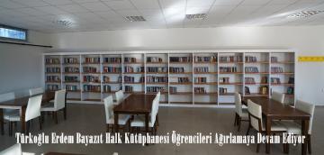 Türkoğlu Erdem Bayazıt Halk Kütüphanesi Öğrencileri Ağırlamaya Devam Ediyor.