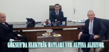 GÖKSUN’DA ELEKTRİK HATLARI YER ALTINA ALINIYOR