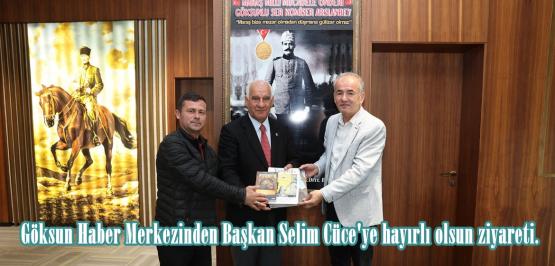 Göksun Haber Merkezinden Başkan Selim Cüce’ye hayırlı olsun ziyareti.