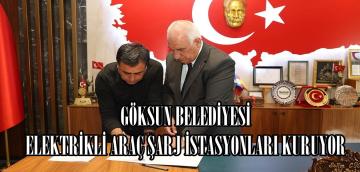 GÖKSUN BELEDİYESİ ELEKTRİKLİ ARAÇ ŞARJ İSTASYONLARI KURUYOR.