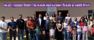 Göksun Uygulamalı Bilimler Yüksekokulu’ndan Karaömer İlkokulu’na Gönüllü Destek.