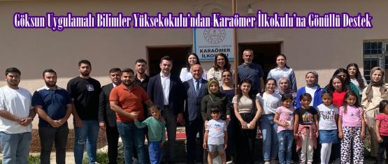 Göksun Uygulamalı Bilimler Yüksekokulu’ndan Karaömer İlkokulu’na Gönüllü Destek.