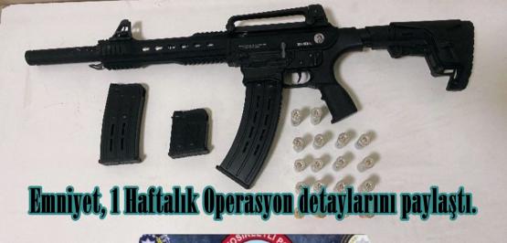 Emniyet, 1 Haftalık Operasyon detaylarını paylaştı.