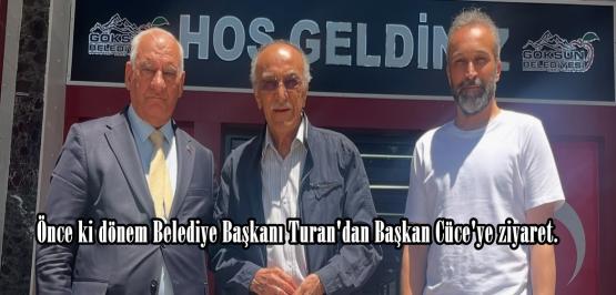 Önce ki dönem Belediye Başkanı Turan’dan Başkan Cüce’ye ziyaret.
