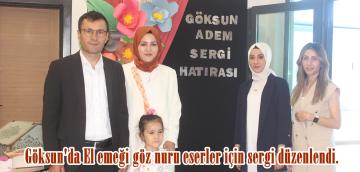 Göksun’da El emeği göz nuru eserler için sergi düzenlendi.