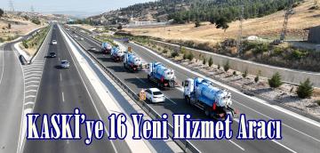 KASKİ’ye 16 Yeni Hizmet Aracı.