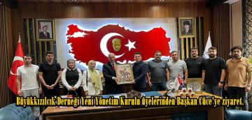 Büyükkızılcık Derneği Yeni Yönetim Kurulu üyelerinden Başkan Cüce’ye ziyaret.