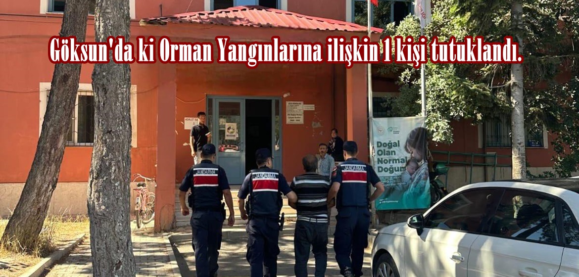Göksun’da ki Orman Yangınlarına ilişkin 1 kişi tutuklandı.