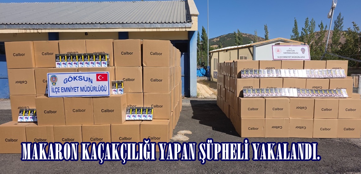 MAKARON KAÇAKÇILIĞI YAPAN ŞÜPHELİ YAKALANDI.