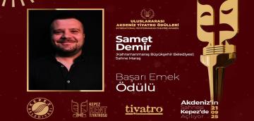 Büyükşehir’in Tiyatro Okulu Sahne Maraş’a Bir Ödül Daha.