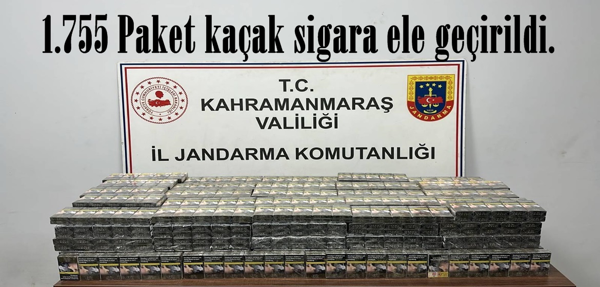 1.755 Paket kaçak sigara ele geçirildi.