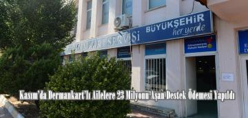 Kasım’da Dermankart’lı Ailelere 23 Milyonu Aşan Destek Ödemesi Yapıldı.