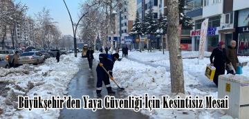 Büyükşehir’den Yaya Güvenliği İçin Kesintisiz Mesai.