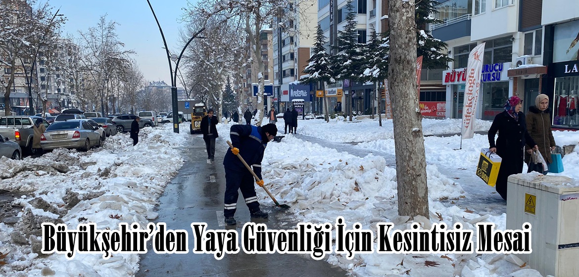 Büyükşehir’den Yaya Güvenliği İçin Kesintisiz Mesai.