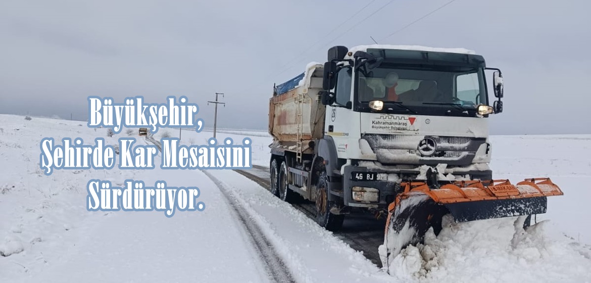 Büyükşehir, Şehirde Kar Mesaisini Sürdürüyor.