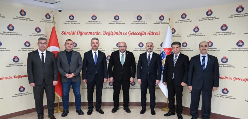 Prof. Dr. Mehmet Şahin, KSÜ Rektörü Okumuş’u Ziyaret Etti