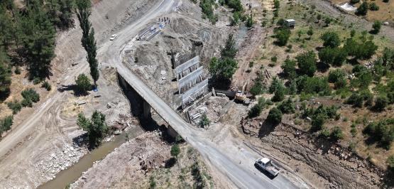 Bertiz’in Yeni Köprüsü Hızla Yükseliyor.