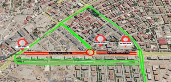 Sürücülerin Dikkatine! Azerbaycan Bulvarı’nda Kısmi Trafik Düzenlemesi.
